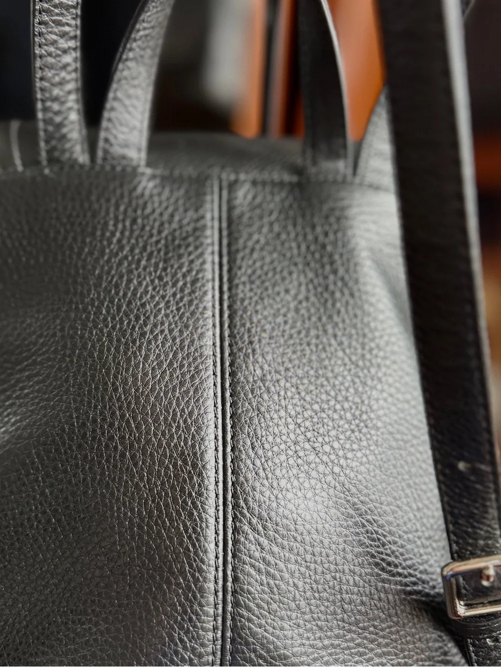 Coach Black Pebbled Leather Turnlock Drawstring Backpack –